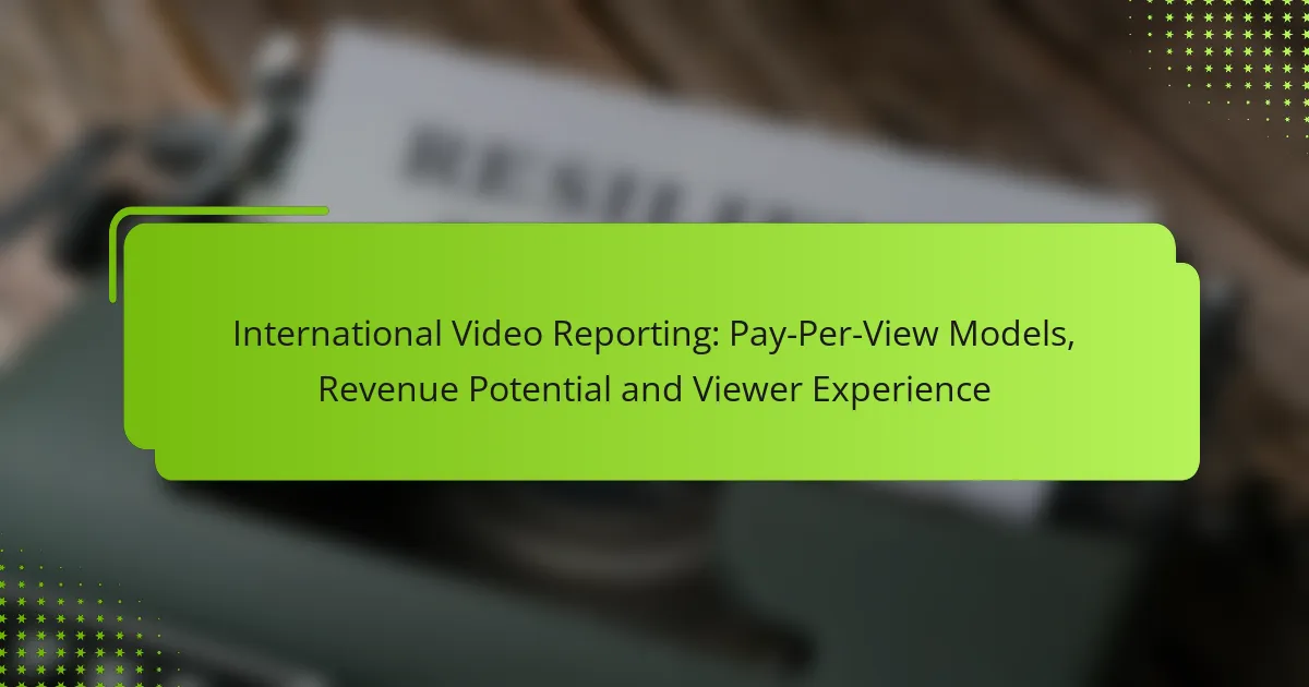 International Video Reporting: Pay-Per-View Models, Revenue Potential and Viewer Experience